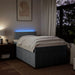 Pat box spring cu saltea, gri deschis, 120x190 cm, textil - WALTI WALTI