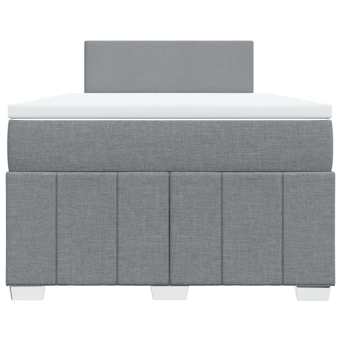 Pat box spring cu saltea, gri deschis, 120x190 cm, textil - WALTI WALTI