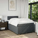 Pat box spring cu saltea, gri închis, 120x190 cm, textil - WALTI WALTI