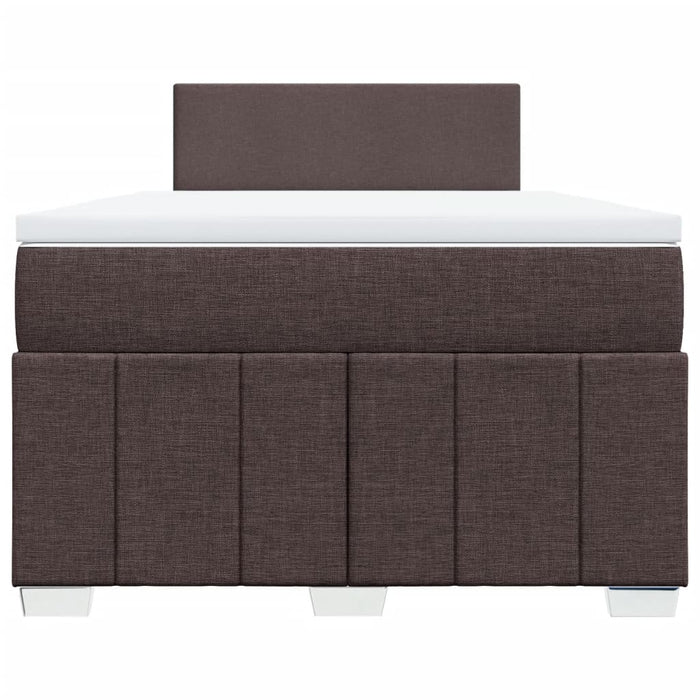 Pat box spring cu saltea, maro închis, 120x190 cm, textil - WALTI WALTI