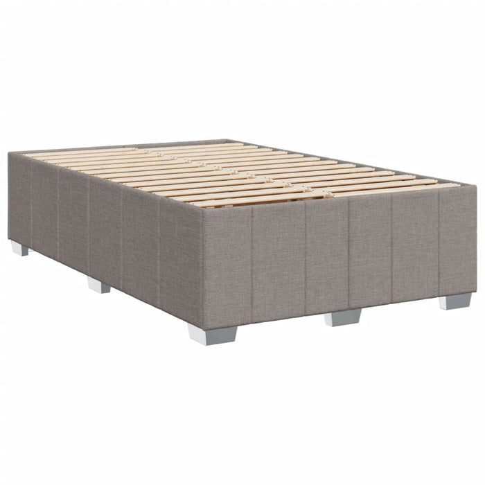 Pat box spring cu saltea, taupe, 120x190 cm material textil WALTI