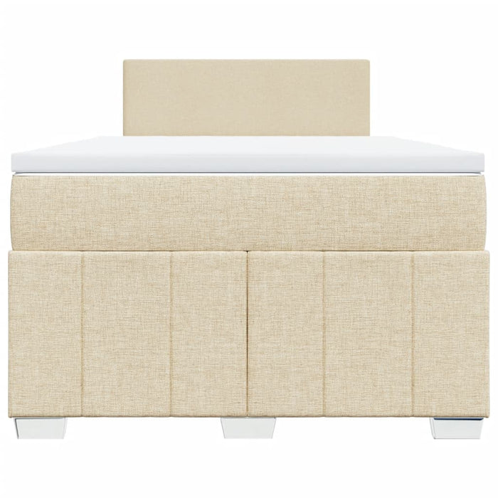 Pat continental cu saltea, crem, 120x190 cm, textil WALTI
