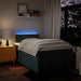 Pat box spring cu saltea, albastru, 120x190 cm, material textil - WALTI WALTI