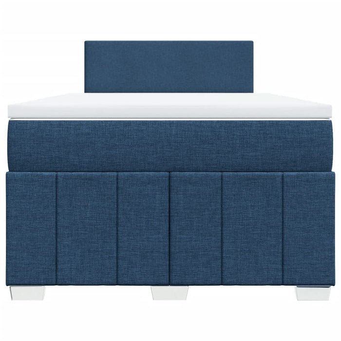 Pat box spring cu saltea, albastru, 120x190 cm, material textil - WALTI WALTI