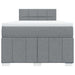 Pat box spring cu saltea, gri deschis, 120x190 cm, textil - WALTI WALTI