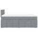 Pat box spring cu saltea, gri deschis, 120x190 cm, textil - WALTI WALTI