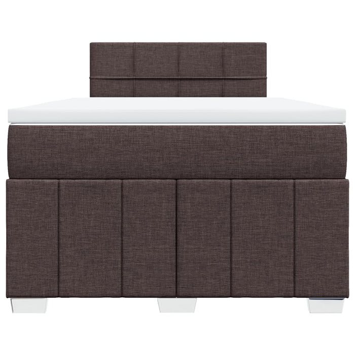 Pat box spring cu saltea, maro închis, 120x190 cm, textil - WALTI WALTI