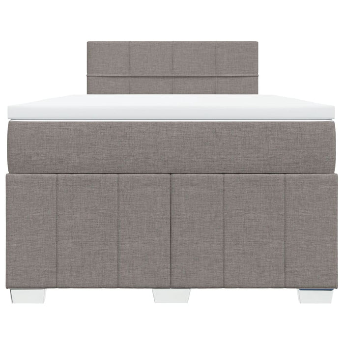 Pat box spring cu saltea, taupe, 120x190 cm material textil - WALTI WALTI