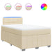 Pat continental cu saltea, crem, 120x190 cm, textil - WALTI WALTI