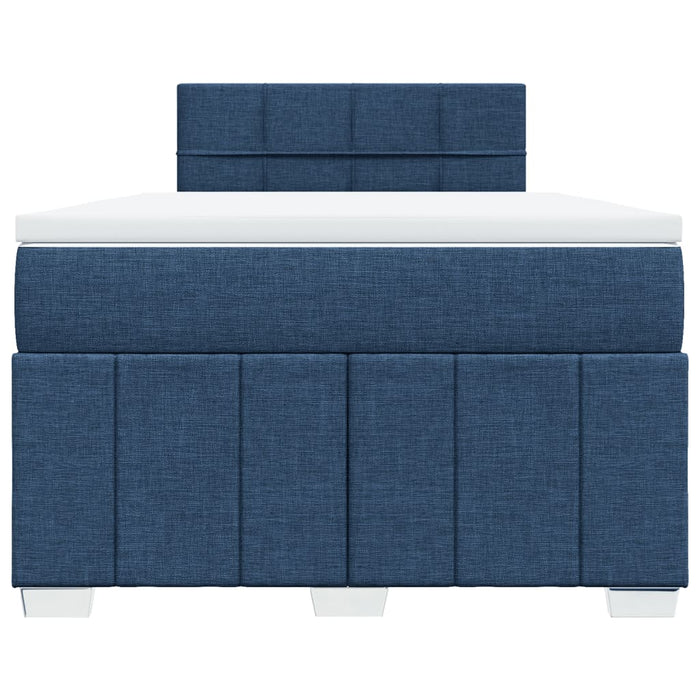 Pat box spring cu saltea, albastru, 120x190 cm, material textil - WALTI WALTI
