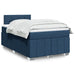 Pat box spring cu saltea, albastru, 120x190 cm, material textil - WALTI WALTI