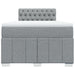 Pat box spring cu saltea, gri deschis, 120x190 cm, textil - WALTI WALTI