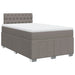 Pat box spring cu saltea, taupe, 120x190 cm material textil - WALTI WALTI