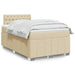 Pat continental cu saltea, crem, 120x190 cm, textil - WALTI WALTI