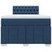 Pat box spring cu saltea, albastru, 120x190 cm, material textil - WALTI WALTI