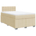 Pat continental cu saltea, crem, 120x190 cm, textil - WALTI WALTI
