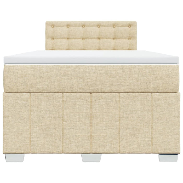 Pat continental cu saltea, crem, 120x190 cm, textil - WALTI WALTI