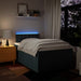Pat box spring cu saltea, albastru, 120x190 cm, material textil - WALTI WALTI