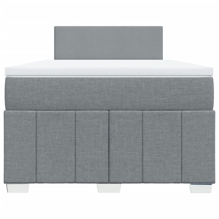 Pat continental cu saltea, gri deschis, 120x200 cm, textil - WALTI WALTI
