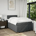 Pat box spring cu saltea, gri închis, 120x200 cm, textil - WALTI WALTI