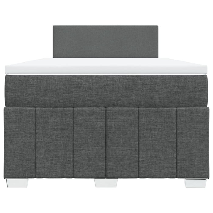 Pat box spring cu saltea, gri închis, 120x200 cm, textil - WALTI WALTI