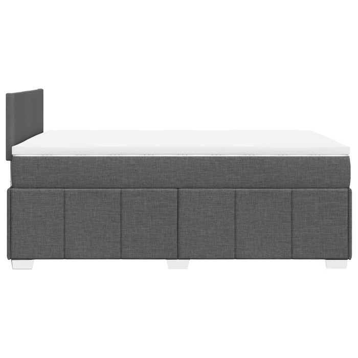 Pat box spring cu saltea, gri închis, 120x200 cm, textil - WALTI WALTI