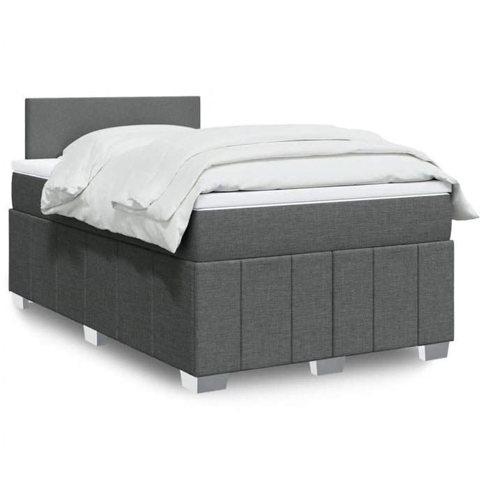 Pat box spring cu saltea, gri închis, 120x200 cm, textil - WALTI WALTI