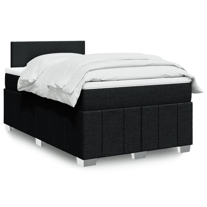 Pat box spring cu saltea, negru, 120x200 cm, textil - WALTI WALTI