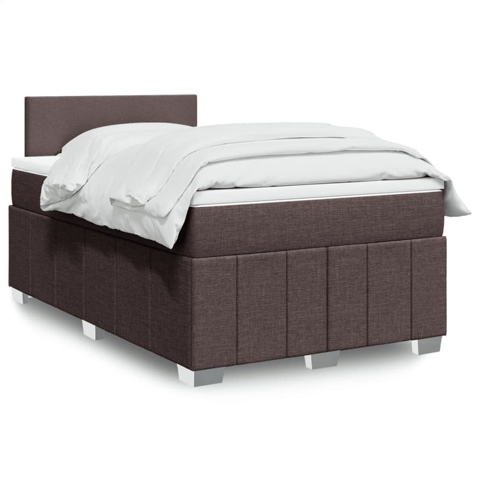 Pat box spring cu saltea, maro închis, 120x200 cm, textil - WALTI WALTI