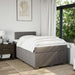 Pat box spring cu saltea, gri taupe, 120x200 cm, textil - WALTI WALTI