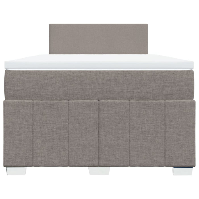 Pat box spring cu saltea, gri taupe, 120x200 cm, textil - WALTI WALTI