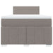 Pat box spring cu saltea, gri taupe, 120x200 cm, textil - WALTI WALTI