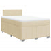Pat box spring cu saltea, crem, 120x200 cm, textil - WALTI WALTI