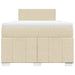 Pat box spring cu saltea, crem, 120x200 cm, textil - WALTI WALTI
