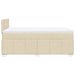 Pat box spring cu saltea, crem, 120x200 cm, textil - WALTI WALTI