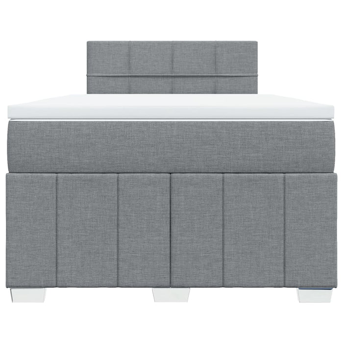 Pat continental cu saltea, gri deschis, 120x200 cm, textil - WALTI WALTI