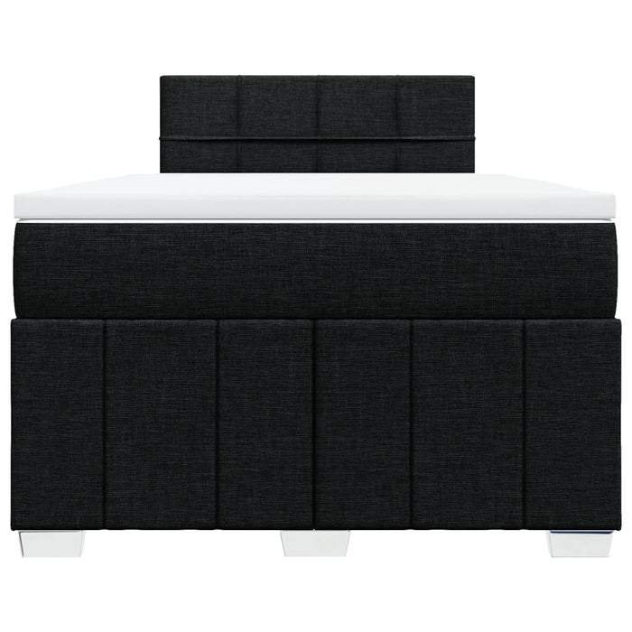 Pat box spring cu saltea, negru, 120x200 cm, textil - WALTI WALTI