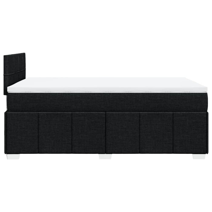 Pat box spring cu saltea, negru, 120x200 cm, textil - WALTI WALTI