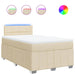 Pat box spring cu saltea, crem, 120x200 cm, textil - WALTI WALTI