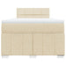 Pat box spring cu saltea, crem, 120x200 cm, textil - WALTI WALTI