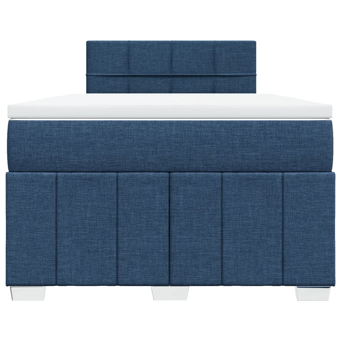 Pat box spring cu saltea, albastru, 120x200 cm, textil - WALTI WALTI