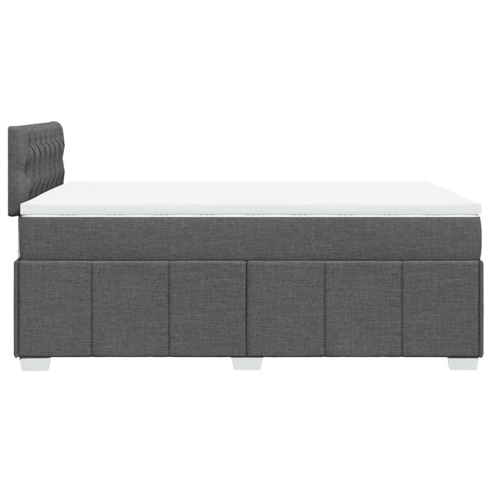Pat box spring cu saltea, gri închis, 120x200 cm, textil - WALTI WALTI