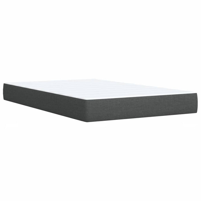 Pat box spring cu saltea, gri închis, 120x200 cm, textil - WALTI WALTI