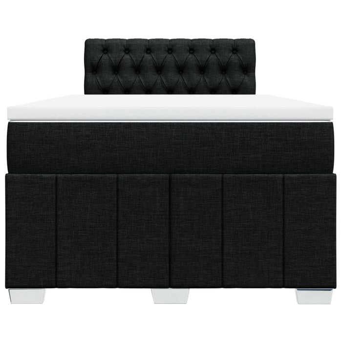 Pat box spring cu saltea, negru, 120x200 cm, textil - WALTI WALTI