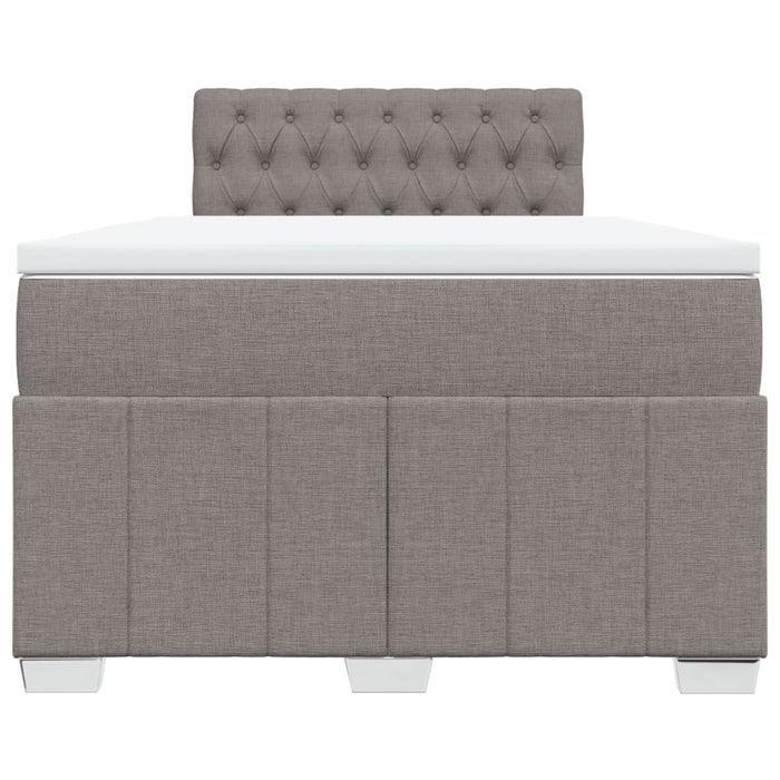 Pat box spring cu saltea, gri taupe, 120x200 cm, textil - WALTI WALTI