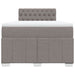Pat box spring cu saltea, gri taupe, 120x200 cm, textil - WALTI WALTI