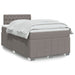 Pat box spring cu saltea, gri taupe, 120x200 cm, textil - WALTI WALTI