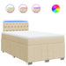 Pat box spring cu saltea, crem, 120x200 cm, textil - WALTI WALTI