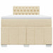 Pat box spring cu saltea, crem, 120x200 cm, textil - WALTI WALTI