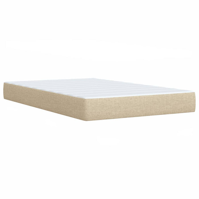 Pat box spring cu saltea, crem, 120x200 cm, textil - WALTI WALTI